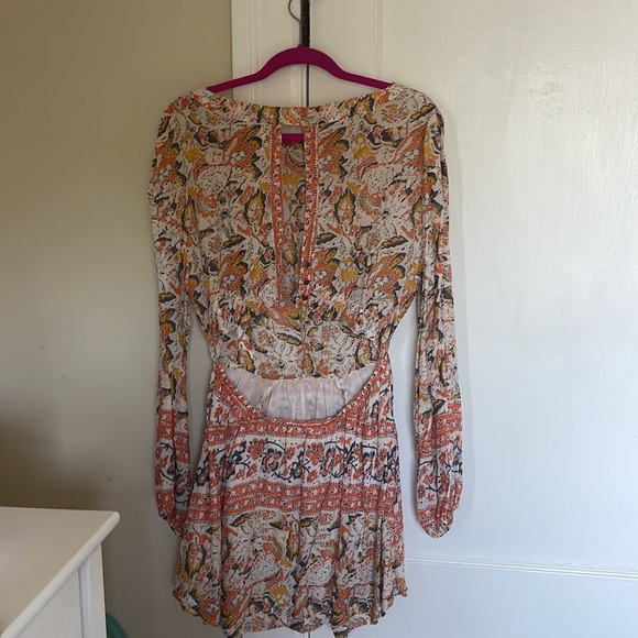 Free People Paisley open back dress, size small - Picture 3 of 3
